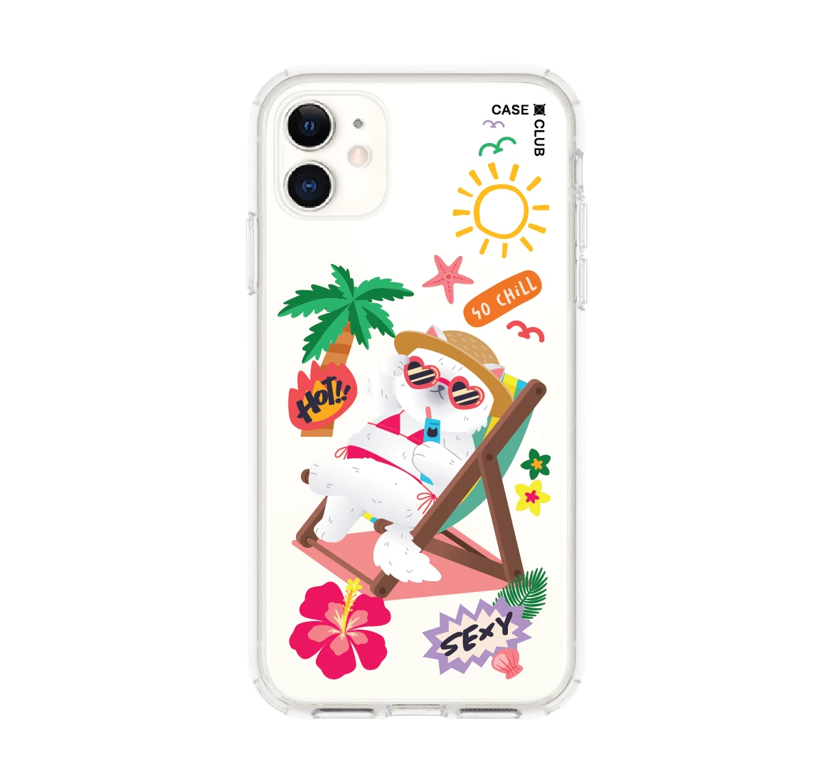 iphone 11 clear case bikini cat